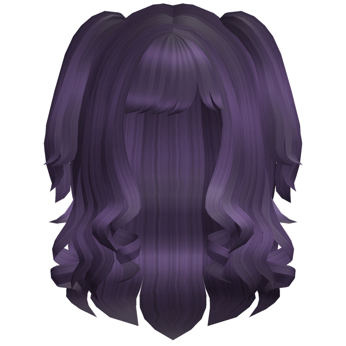 Cute Swirly Curled Pigtails (Purple)