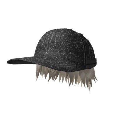 Black Emo Hat (White Hair) Roblox item