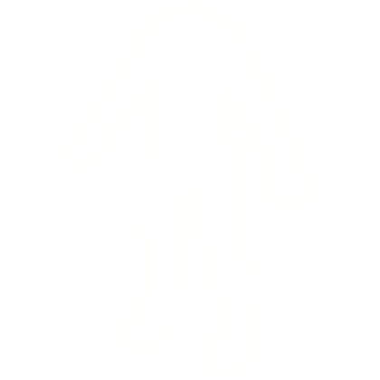 white glowing outline