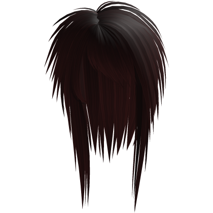 messy long vkei scene emo hair dark red Roblox item