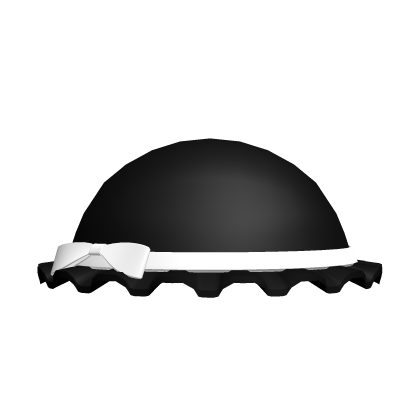 ୭┇Cute Ruffled Hat In Black n White