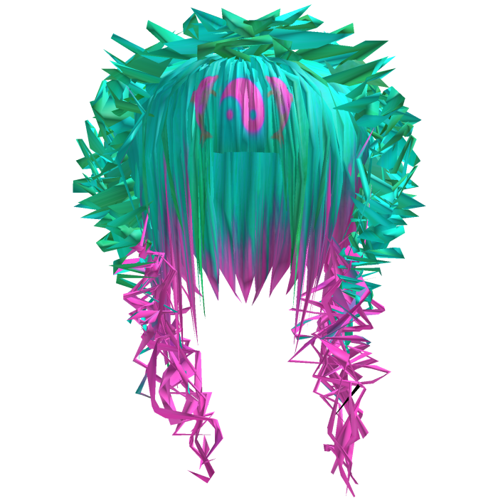 curly teased scene hair seapunk dolphins yinyang