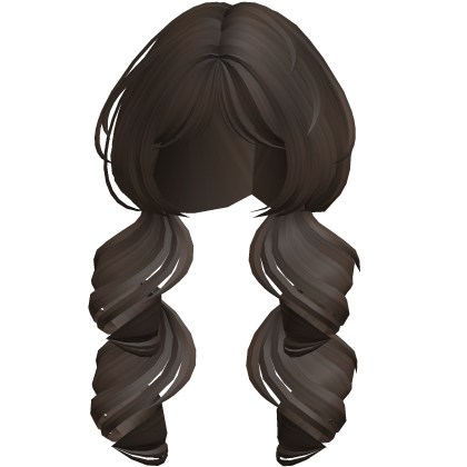 Cute Messy Curly Low Pigtails In Black