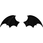 Halloween Black Bat Wings