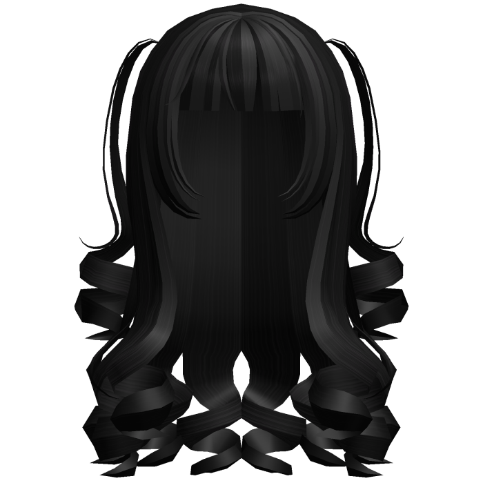 Dolly Coquette Curled Pigtails (Black)