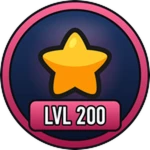 Level 200 Roblox badge thumbnail