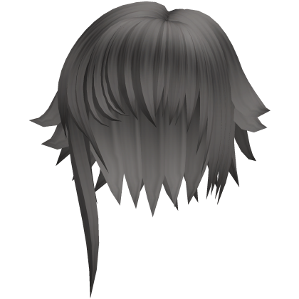 cute messy short hair w side tufts in grey