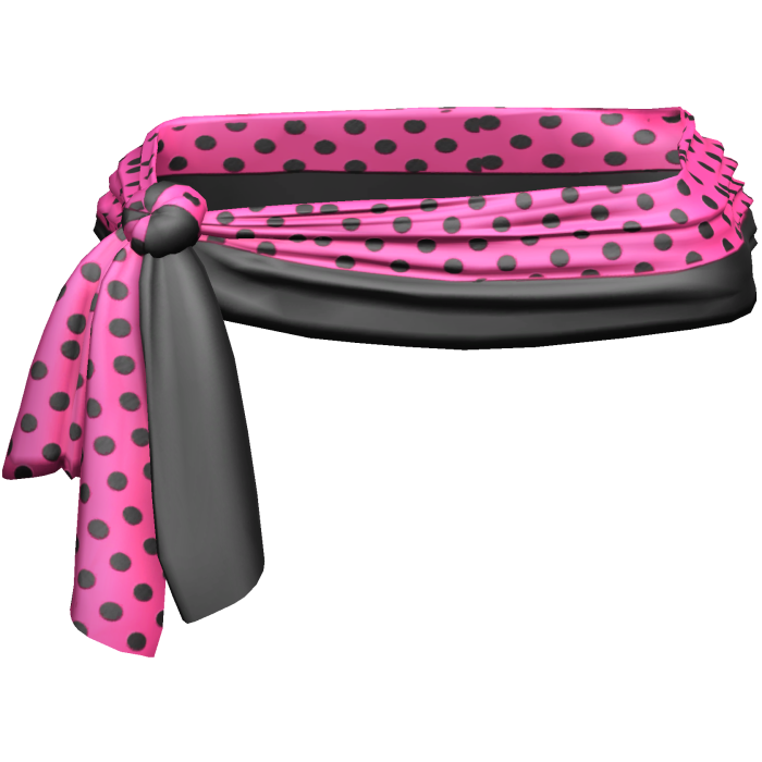 Pink Black Polkadot Waist Sarong 2000s 