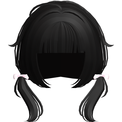 black thin low wispy baby pigtails
