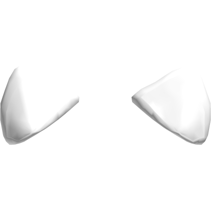 🤍 Plain White Kitty Ears [🔓Code: PlainKitty]