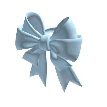 Ice Blue Ribbon Bow (for Korblox)