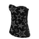 Strapless black dress white stars