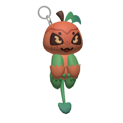 Cute Pumpkin Gourdy Halloween Plushie Keychain