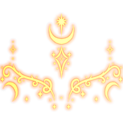 Celestial witch glowing face marks (emissive)