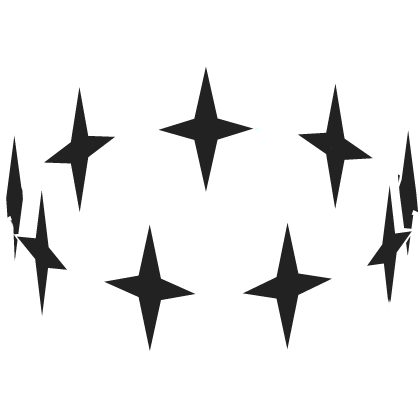 black glowing star halo