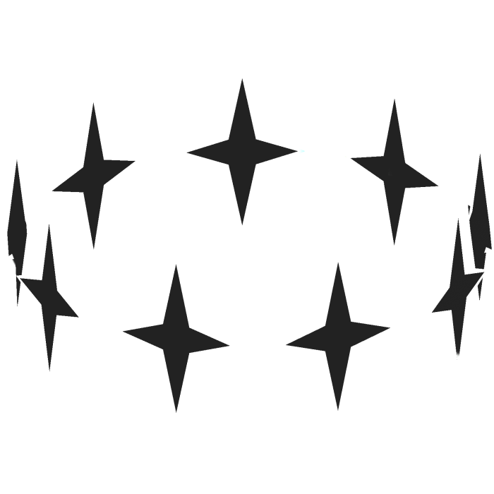 black glowing star halo