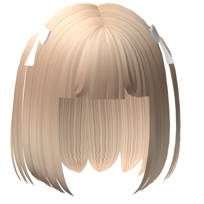 Blonde Cheap Anime Bob with Bows Roblox item