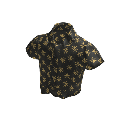 Black Gold Floral Short Sleeve Shirt [PBR]