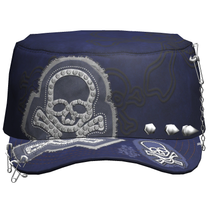 Grunge Punk Skull Cap Navy