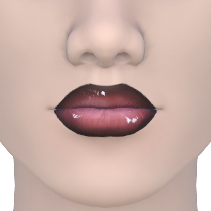 Baddie Overlined Red Glossy Lip Combo Roblox catalog item