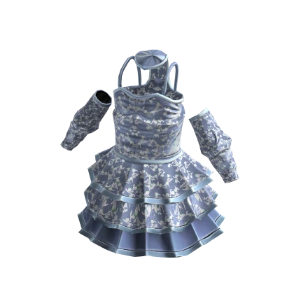 Light Blue Floral Princess Dress Roblox Item Rolimon s