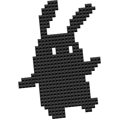♡ : black bunny emo studded hair clip Roblox item