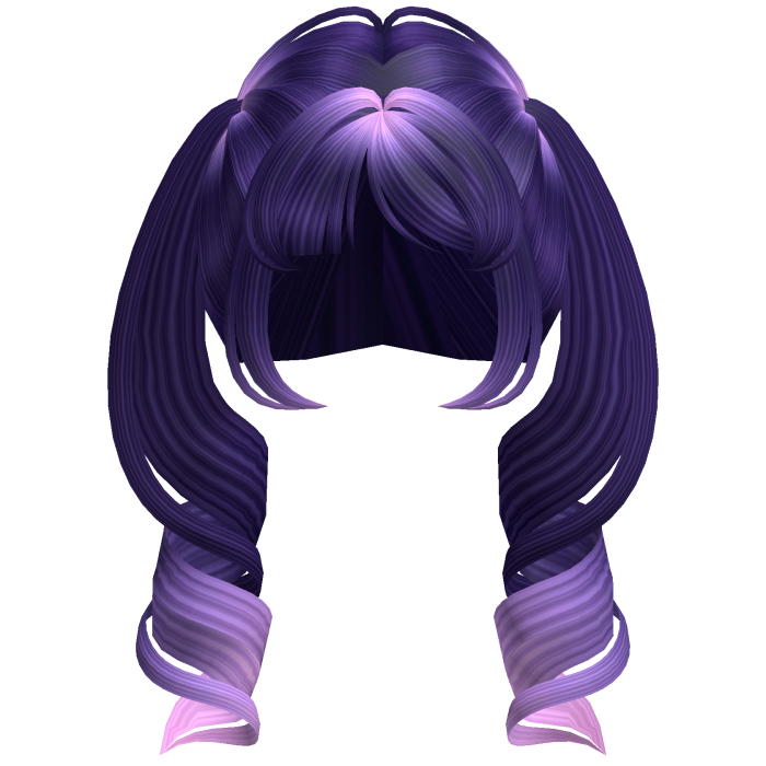 Soft Dolly Curled Pigtails (Galaxy Purple)