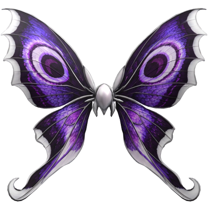 Purple and Silver Moth Wings