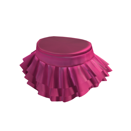 Leather Pink Ruffle Mni Skirt
