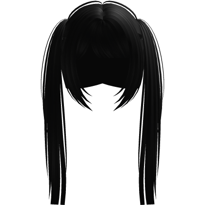 long hime vkei doll pigtails black