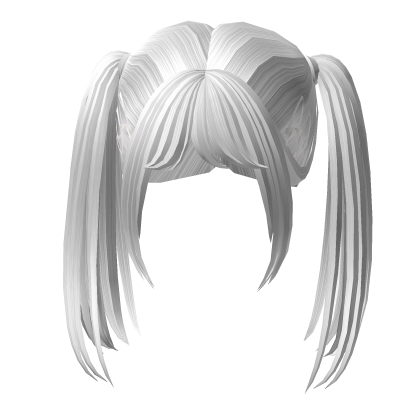 White Cyberpunk Y2K Grunge Ponytail Hair Roblox item