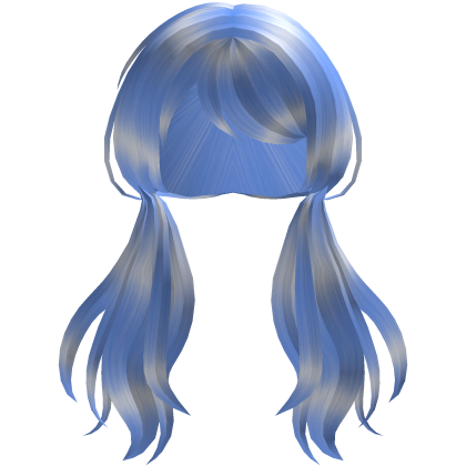  ‧ ˚ ♡ cute light blue anime dollie twin pigtails Roblox item