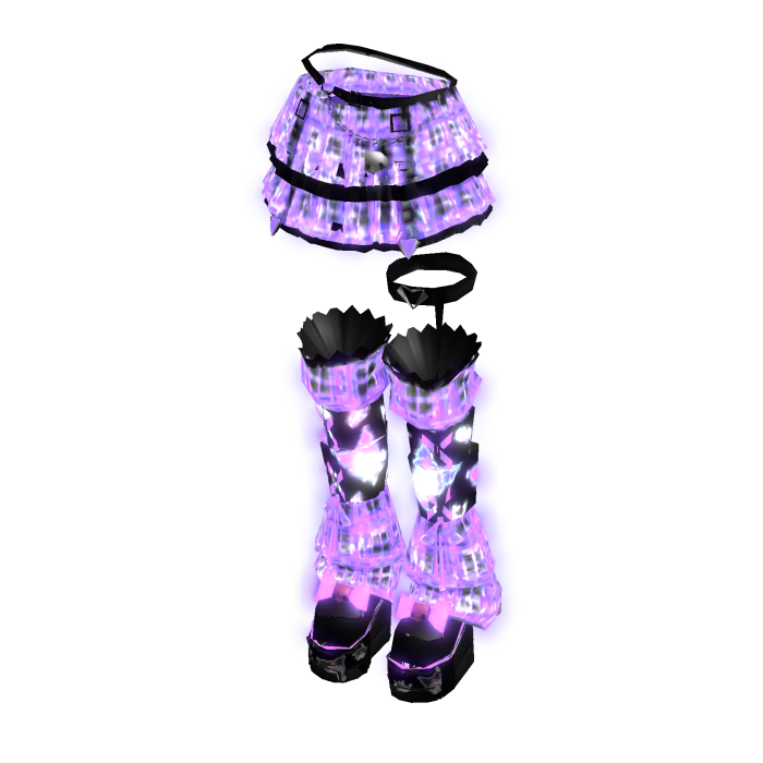 Glowing Kuromi Rin Ruffle Emissive Skirt