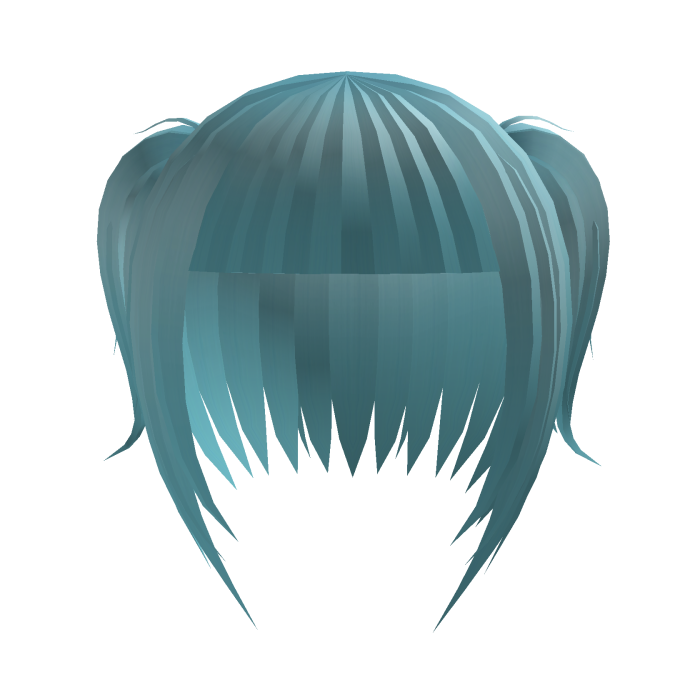 Short gothic pigtail bob blue