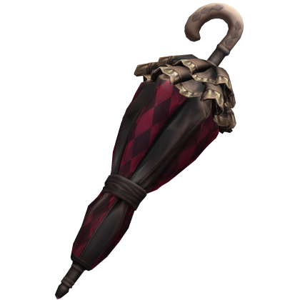 Black Maroon Victorian Ruffle Umbrella Roblox item