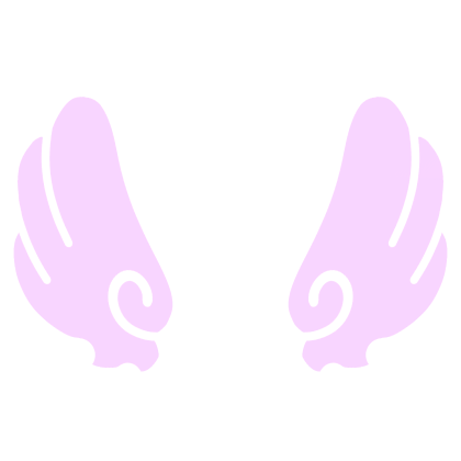 ♡ Cute Upward Sticker Angel Wings in Pastel Purple