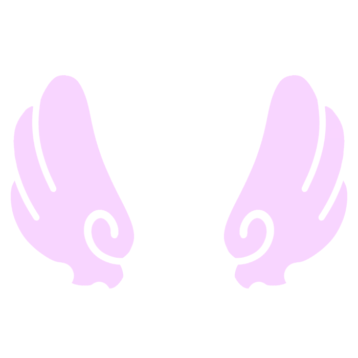 ♡ Cute Upward Sticker Angel Wings in Pastel Purple