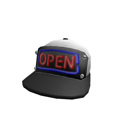 Neon Open Sign Bolted onto your Hat ~Published~