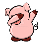 the dabbing pigs
