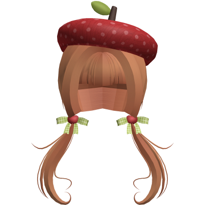 Ginger Wispy Heart Igari Apple Tails w Beret Roblox item