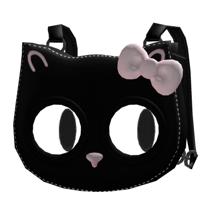[Animated] Black Cat Backpack Following Eyes [3.0] Roblox item