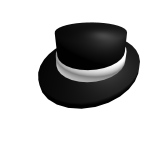 White Banded Fedora Top Hat