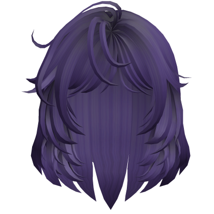 Layered Curtain Bob Hair - Purple