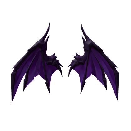 Dark Purple Sharp Dragon Wings Gothic thumbnail