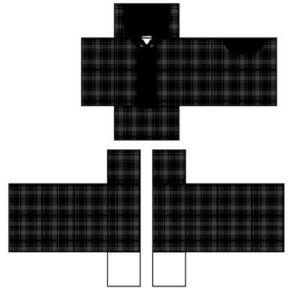 Black-Fannel-w-Black-Hoodie3 Roblox decal
