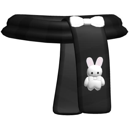 Cute Black Striped Winter Bunny Scarf Roblox item