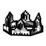[ANIMATED] White Black Glitched 8-bit Crown Add-on