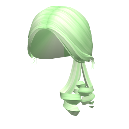 -',ৎ Preppy Low Cute Curly Ponytail in Green