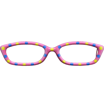 Star Polka Dot Glasses In Pink Roblox item