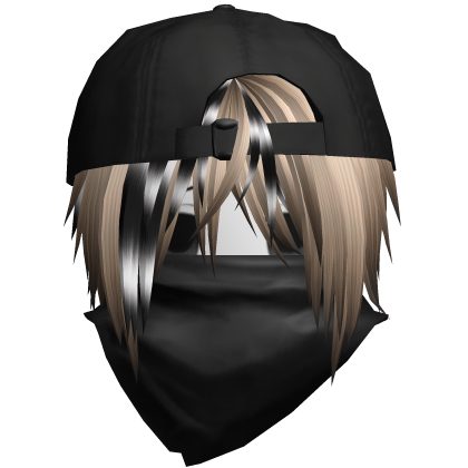 Vkei/Moe Hair w Face And Dog Cap & Bandana Roblox item